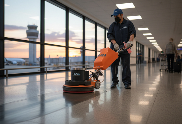 Equipo de limpieza aeroportuaria Clinnsa
